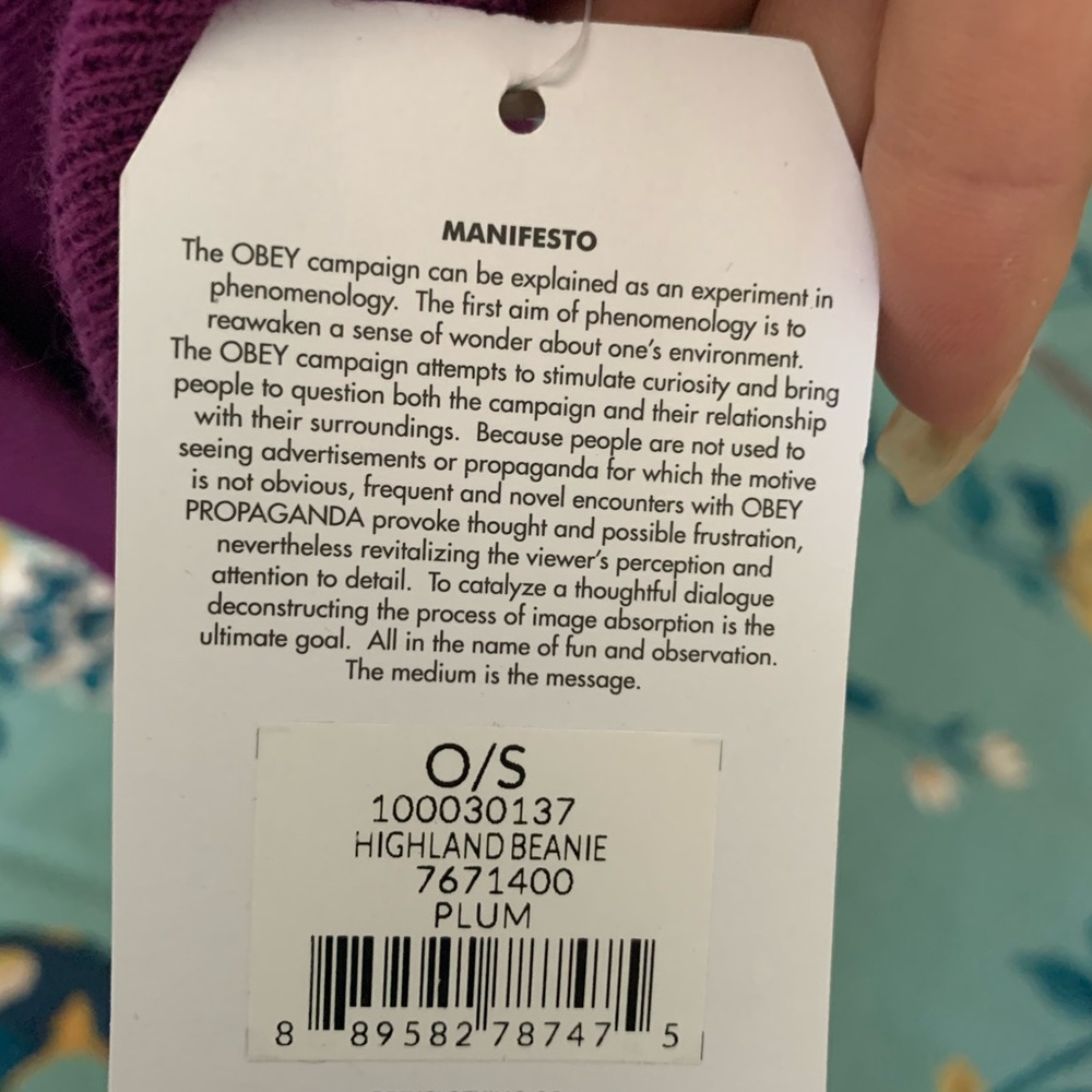 Obey Highland Plum Beanie